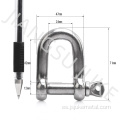 Grillete de forma de acero inoxidable D